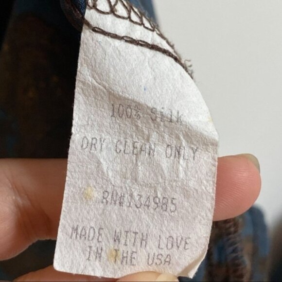 For Love and Lemons 100% silk V neck long sleeves top blouse - Picture 5 of 6